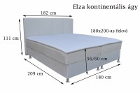 Elza-kontinentális-ágy-méretes-króm láb